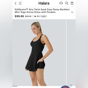Halara backless dress with shorts Medium